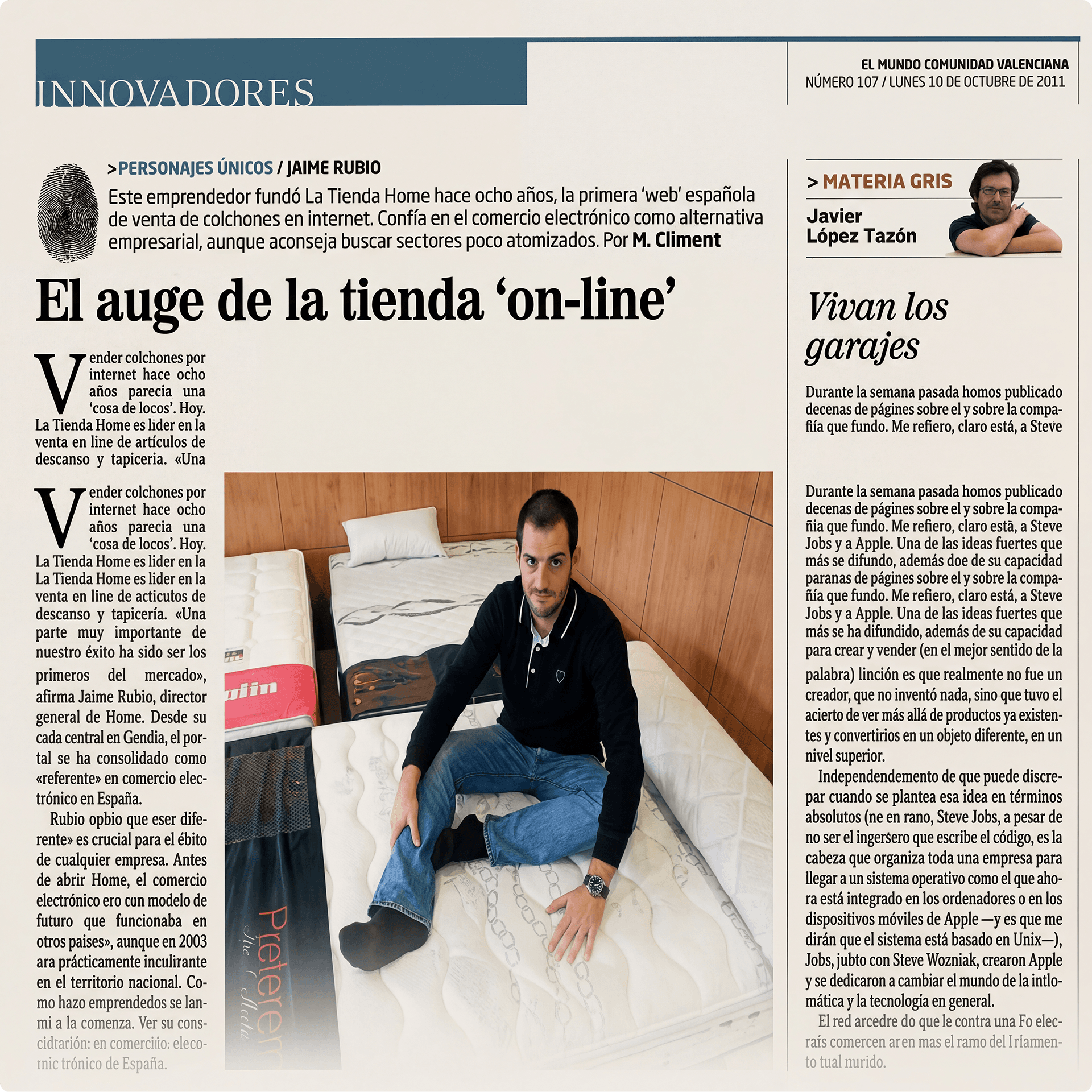 Artículo de Innovadores sobre La Tienda HOME