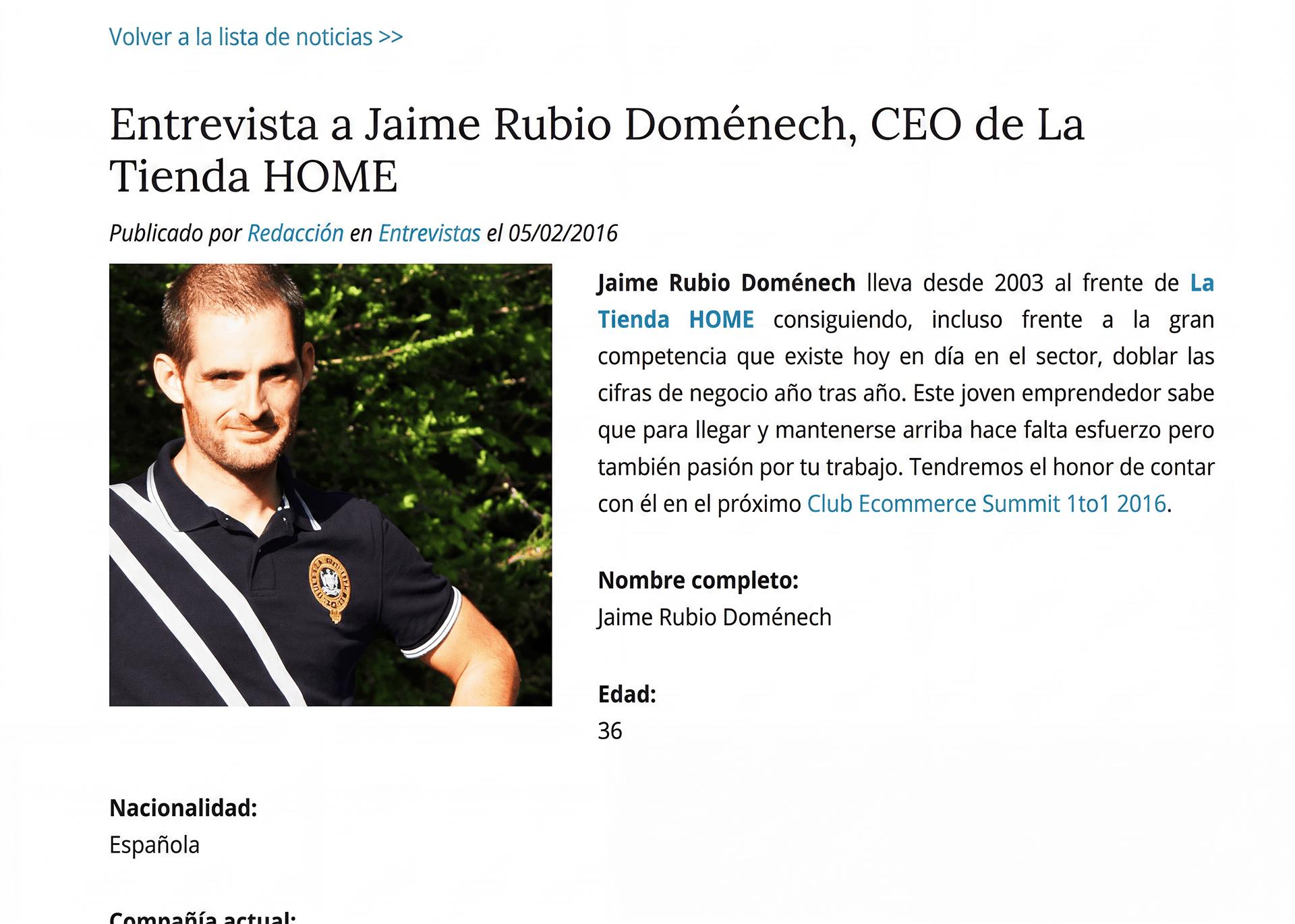 Club Ecommerce entrevista a Jaime Rubio